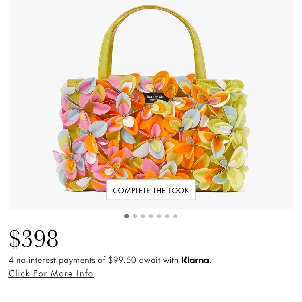 NWT Kate Spade Sam Icon Bouquet Embellished Small Tote